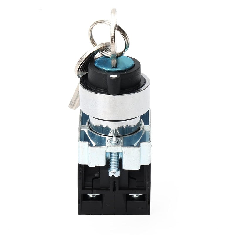 STARELO 22mm Key Switch 3 Position Maintained 2NO Latching Rotary Key Switch 10A 440V XB2-20Y/31.(3 Position Maintained) - Image 5